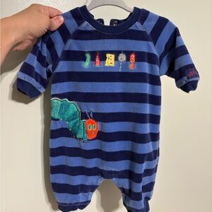 Vintage Carter's Very Hungry Caterpillar Velour Romper